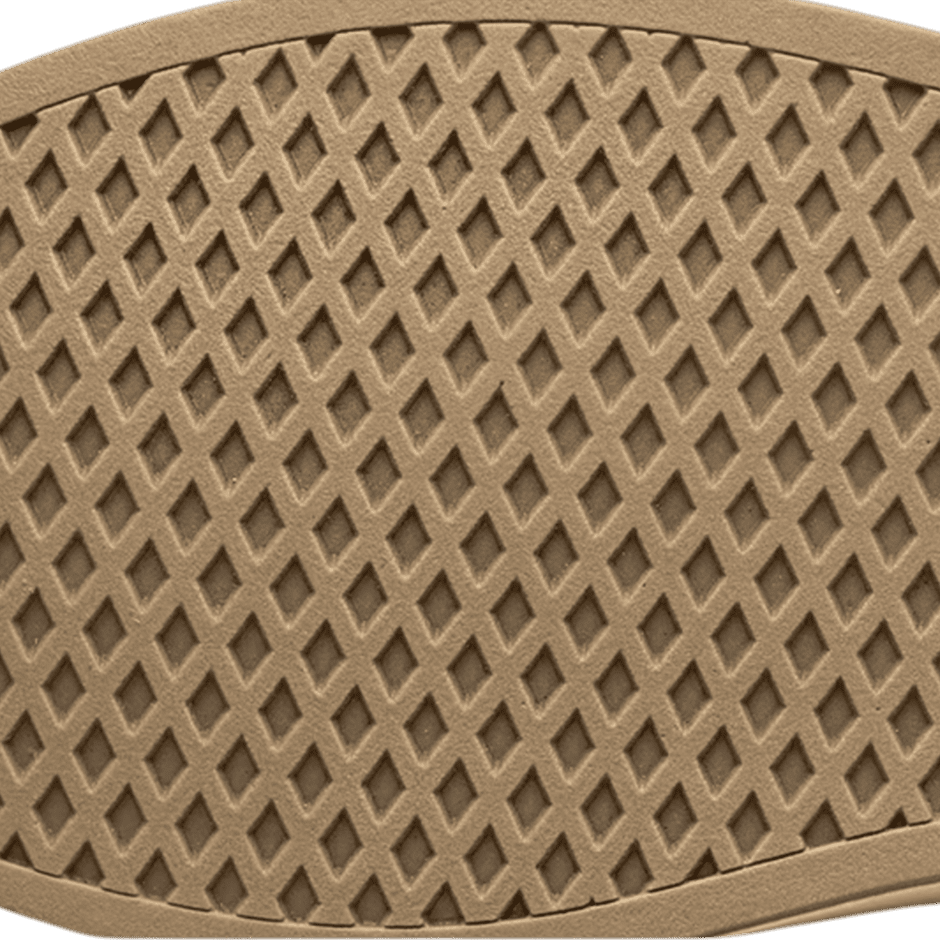FORCIANO ASCEND sneaker outsole close-up showing the tan diamond-pattern tread across the sole.