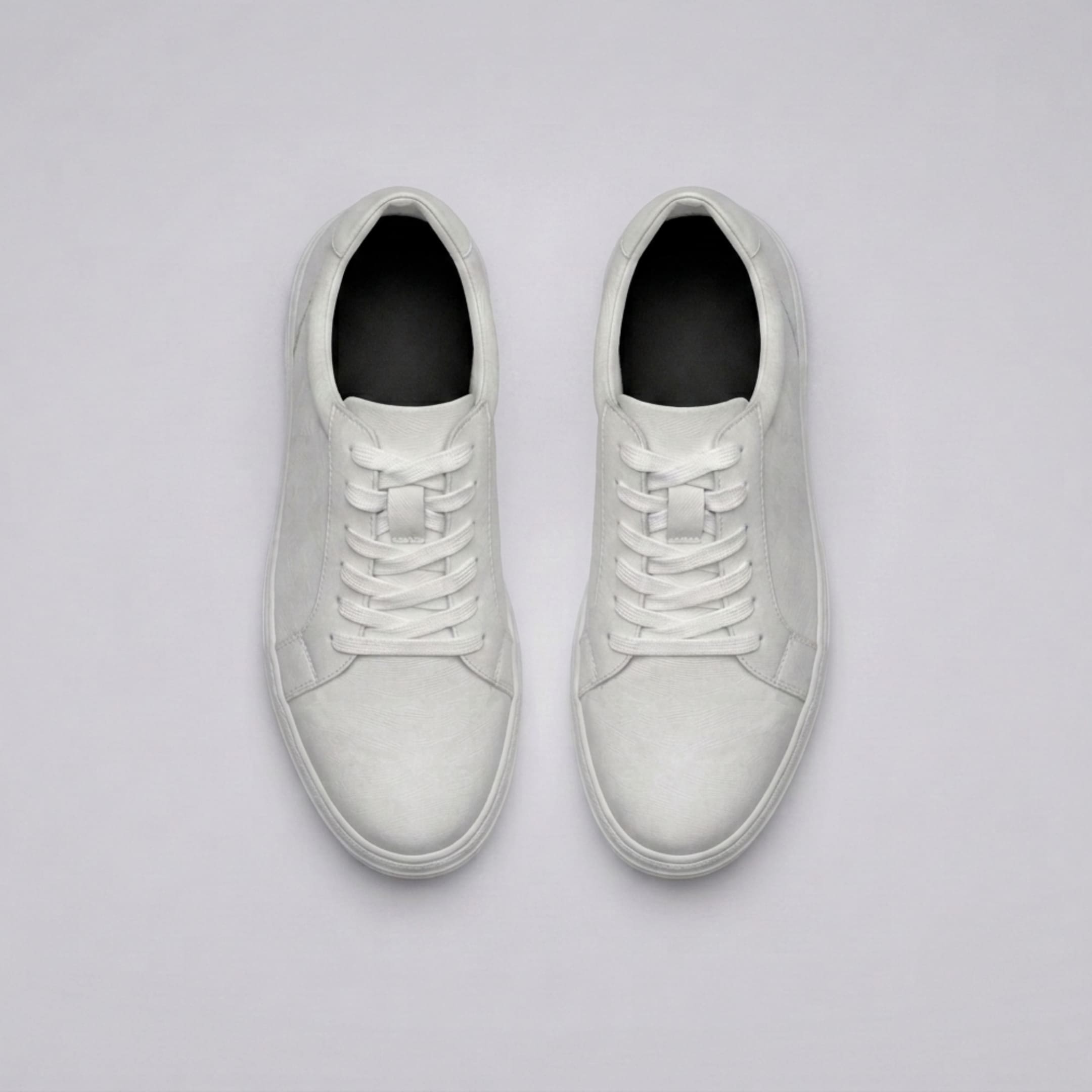 FORCIANO ELEMENT Height Increasing Sneakers in white, shown as a pair from a top view, featuring a premium leather upper and lace-up sneaker design.