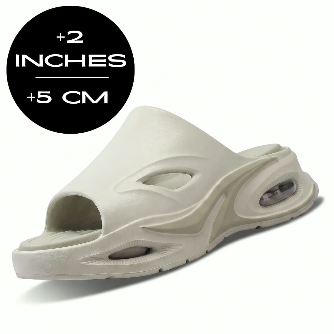 Beige FORCIANO MAVERICK Height Increasing Shoes shown from a front three-quarter angle with 5 cm / 2" height graphic.