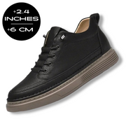 Height-Enhancing Genuine Leather Sneakers