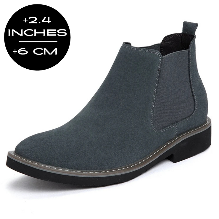 Elevator Genuine Leather Chelsea Boots