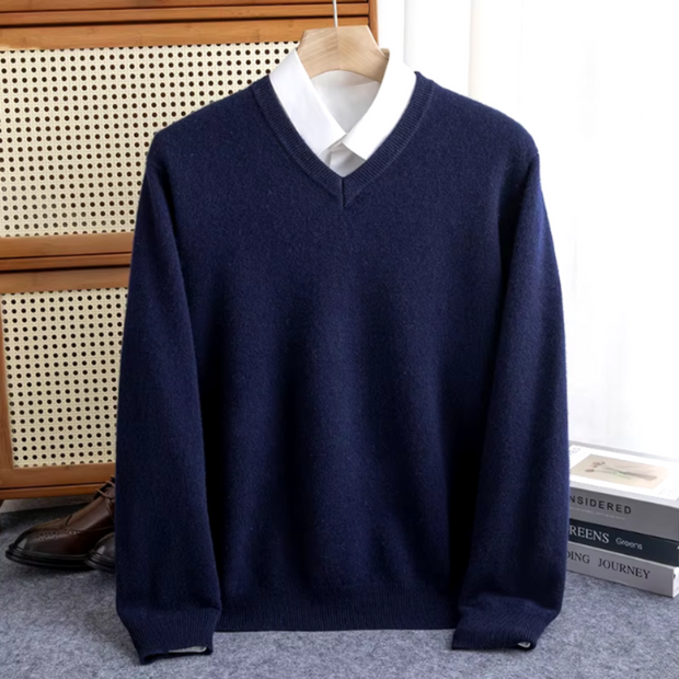 Luxe Cashmere V-Neck Sweater