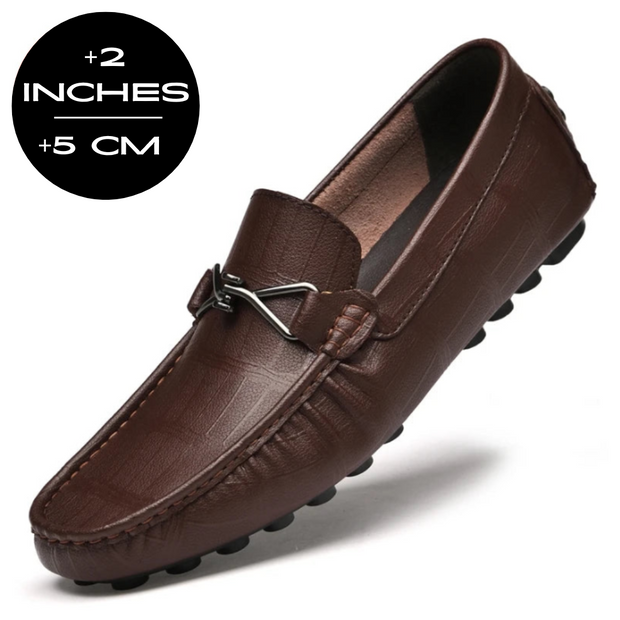 Height Enhancing Leather Loafers