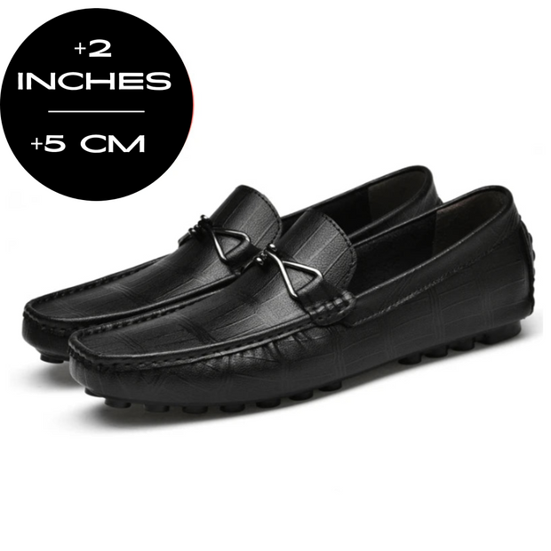 Height Enhancing Leather Loafers