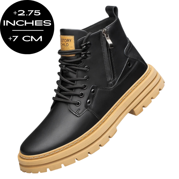 TallerX Zip Boots: Genuine Leather Elevation