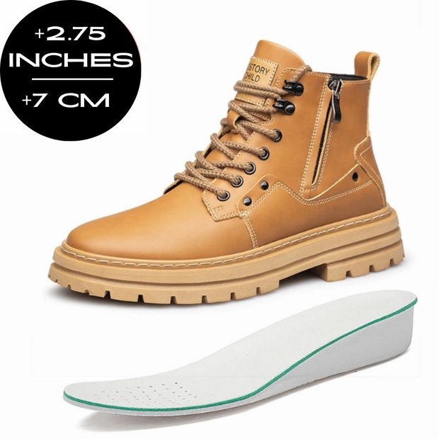 TallerX Zip Boots: Genuine Leather Elevation