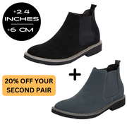 Elevator Genuine Leather Chelsea Boots