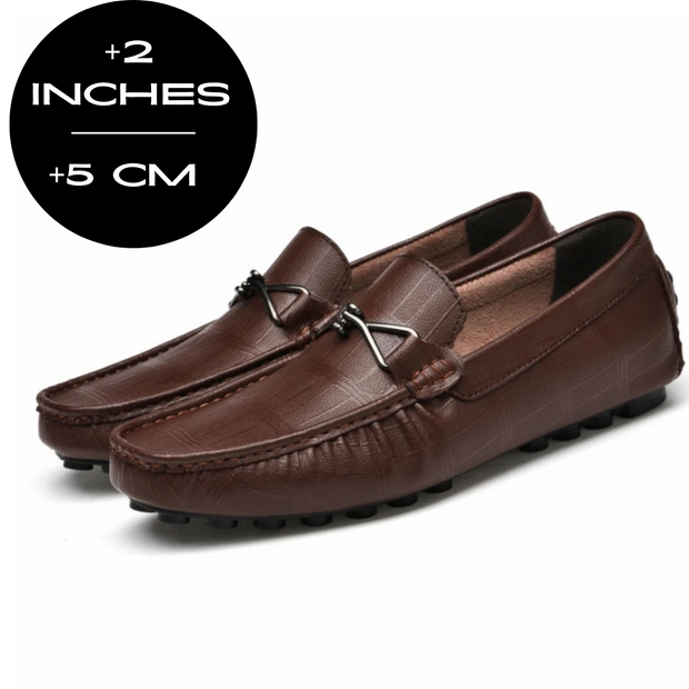 Height Enhancing Leather Loafers