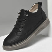 Height-Enhancing Genuine Leather Sneakers