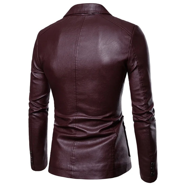 Slim Retro Leather Jacket