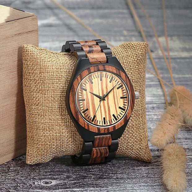 Luxury Wooden Chronograph Watch