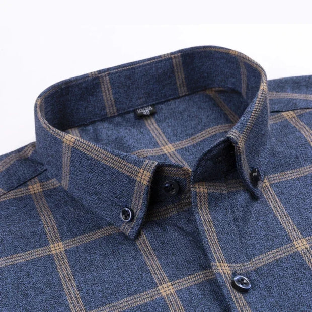 Luxe Cotton Plaid Shirt