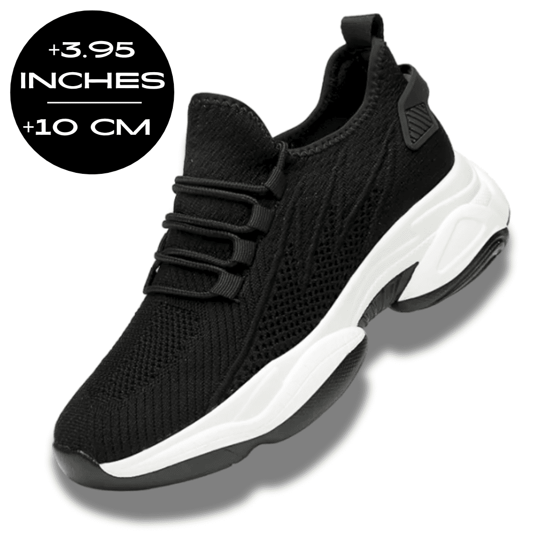 FORCIANO ALTITUDE black height increasing sneaker with 10 cm / 3.95 inch height graphic