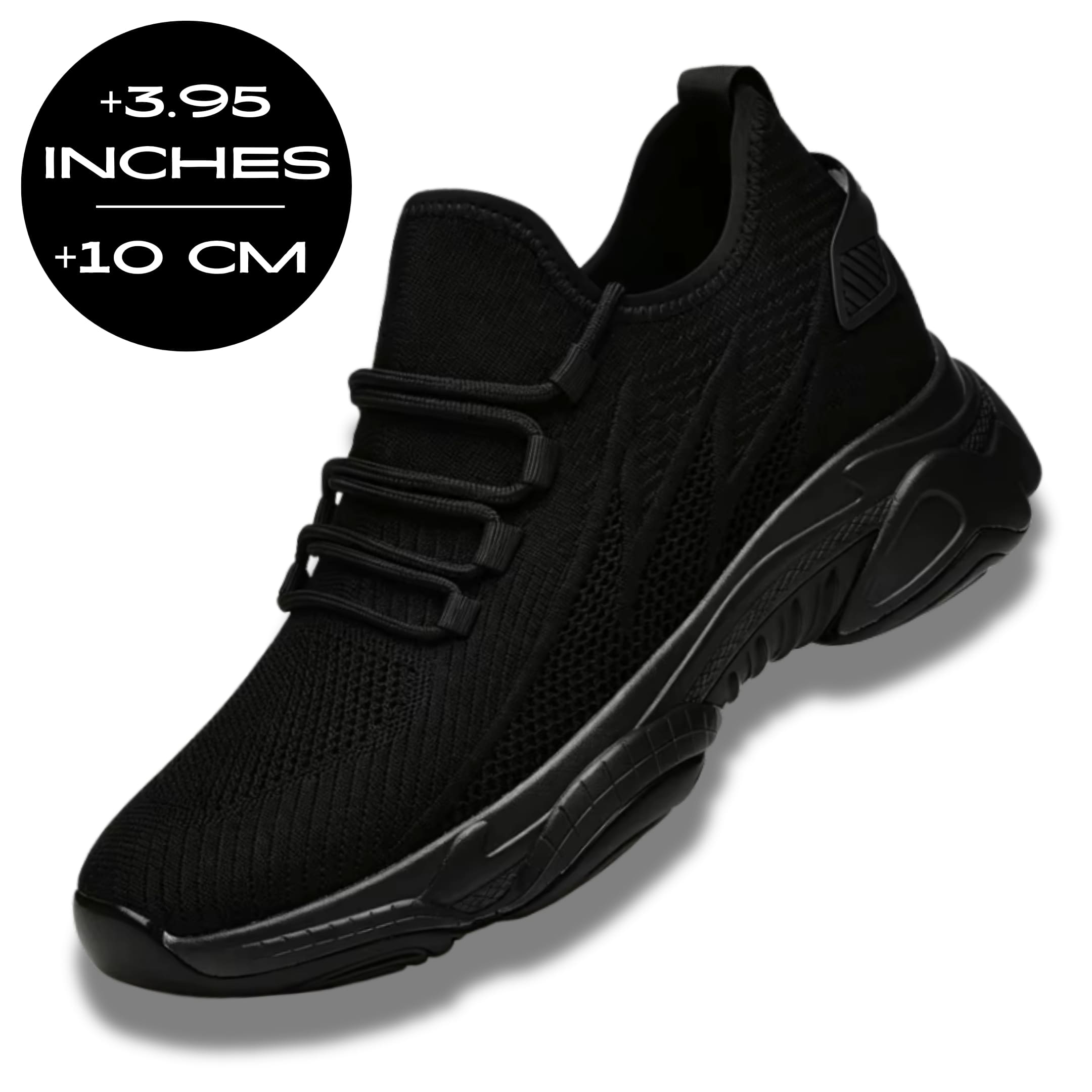 FORCIANO ALTITUDE black height increasing sneakers with 3.95 inch 10 cm height boost