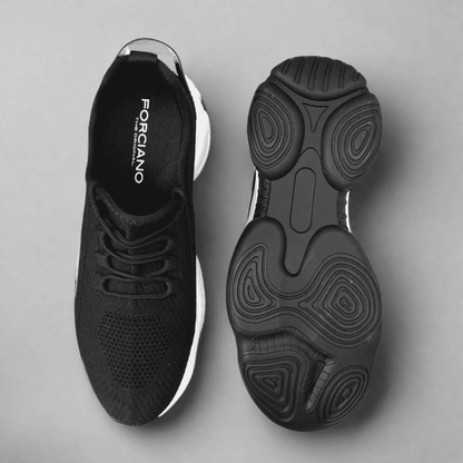 FORCIANO ALTITUDE black height increasing sneakers with breathable mesh upper and traction outsole