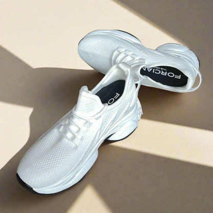 FORCIANO ALTITUDE white breathable mesh height increasing sneakers for everyday wear