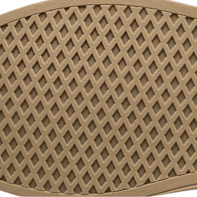 FORCIANO ASCEND sneaker outsole close-up showing the tan diamond-pattern tread across the sole.