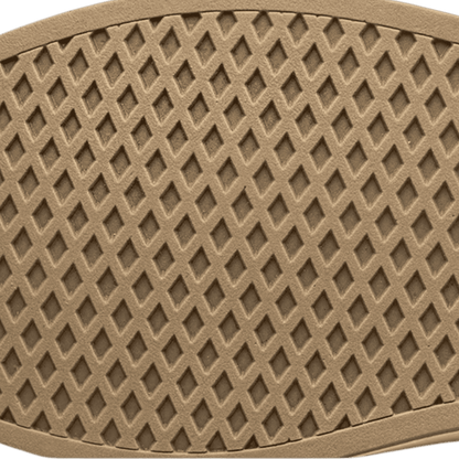 FORCIANO ASCEND sneaker outsole close-up showing the tan diamond-pattern tread across the sole.