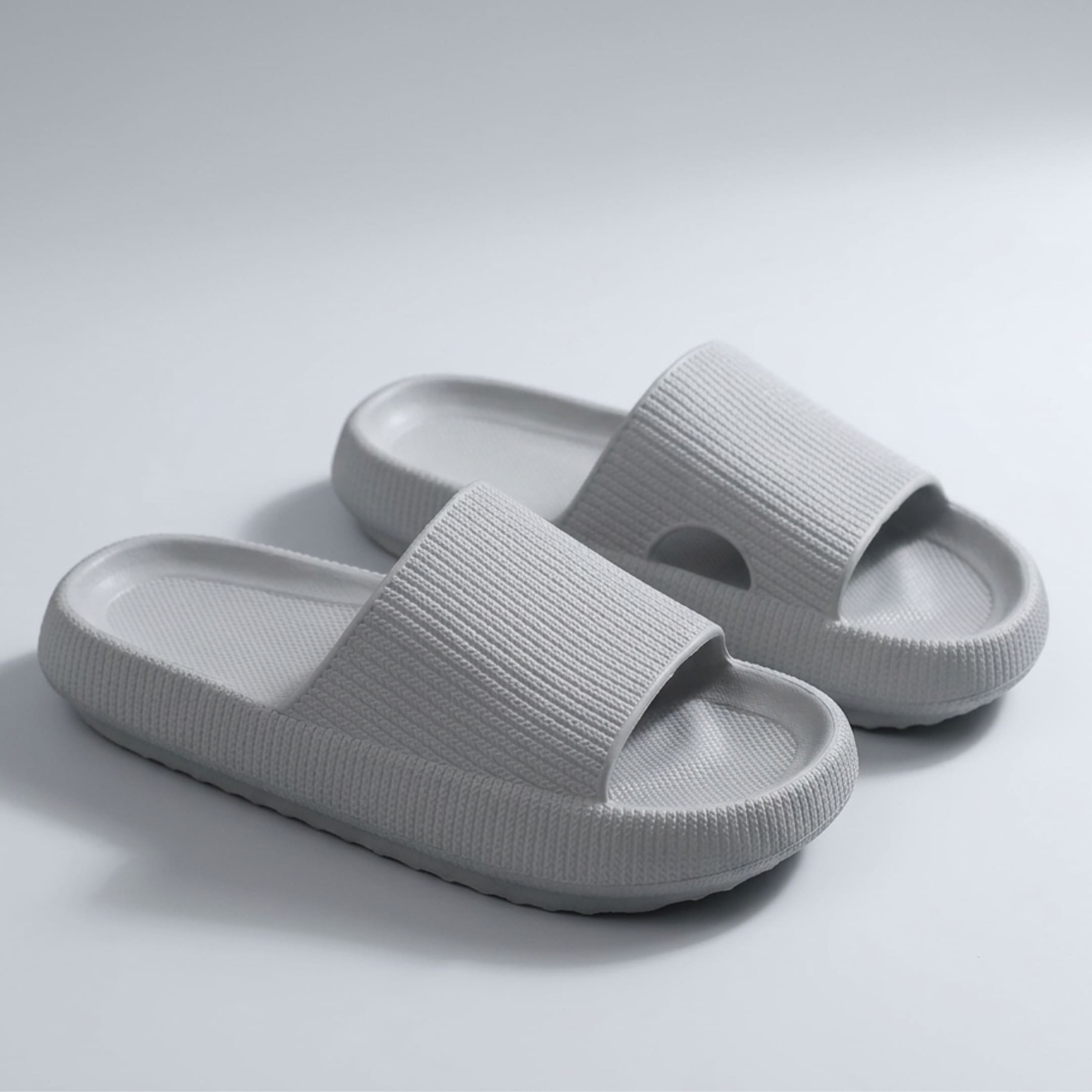 FORCIANO DUNE gray height increasing shoes shown as a pair from a front angle with textured surfaces and cushioned soles.