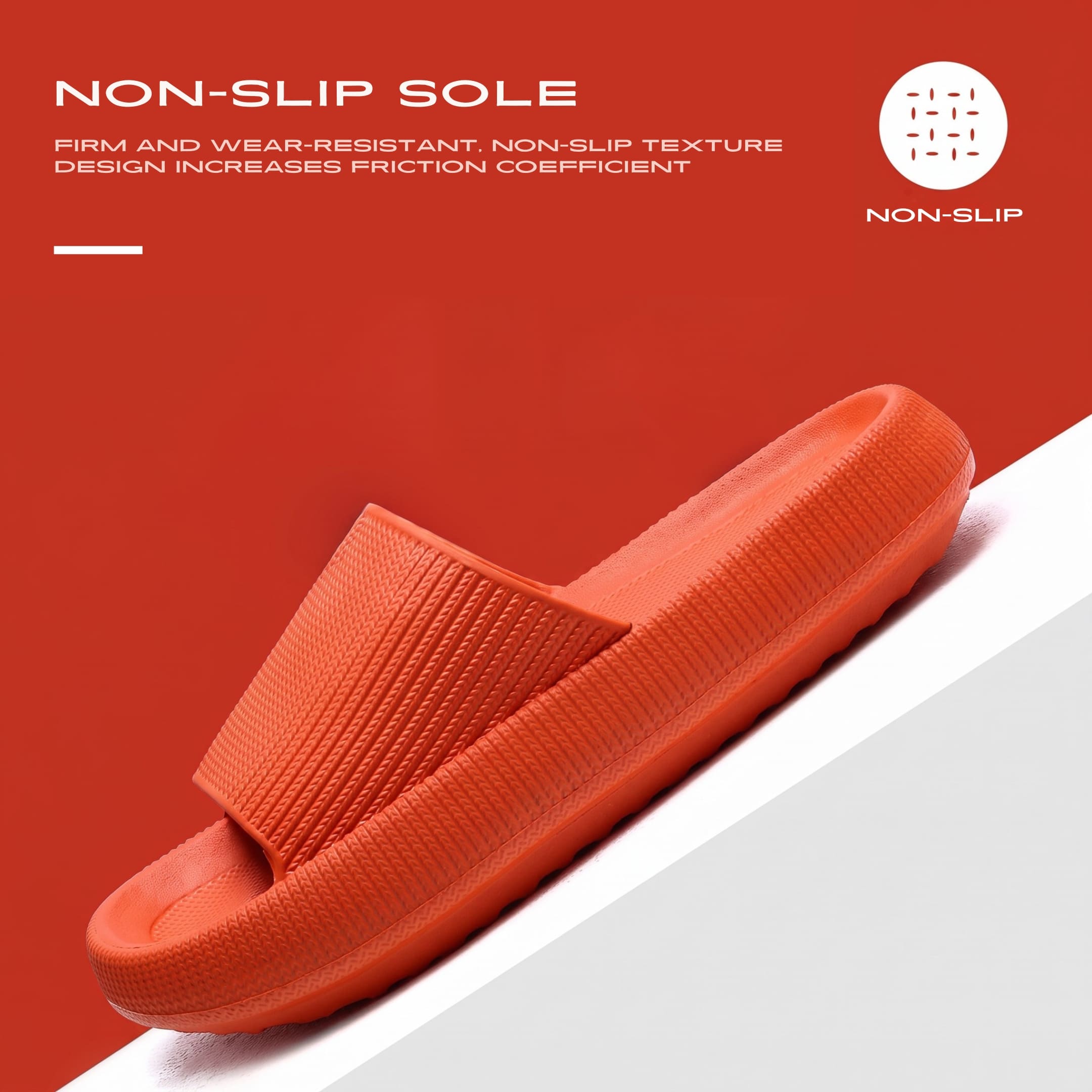 Side view of FORCIANO DUNE height increasing shoes in orange highlighting the non-slip sole and cushioned platform design.