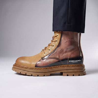 FORCIANO FRONTLINE Boots That Make You Taller with hidden height lift interior design