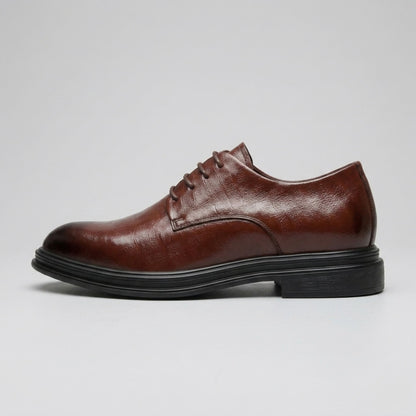 FORCIANO IMPERIAL brown premium leather dress shoe in a clean side profile with black sole and lace-up design.