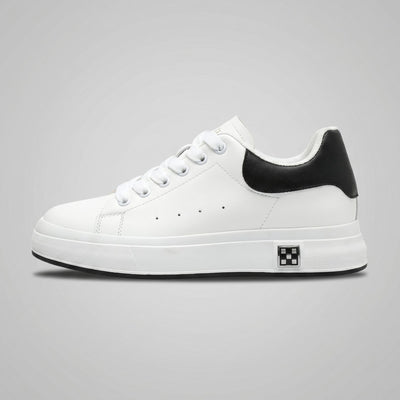 FORCIANO PORTOFINO white Elevator Sneaker with premium leather upper and black heel panel shown in a clean side-profile view.