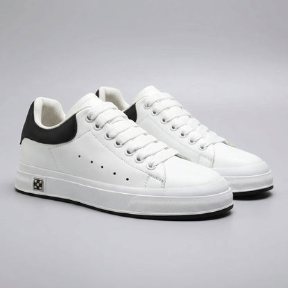FORCIANO PORTOFINO white Leather Height Increasing Shoes with premium leather uppers, shown as a pair from the front three-quarter angle.