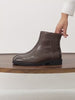 FORCIANO BELLANO brown Elevator Boots in genuine leather shown in a product demonstration video with side, outsole, handling, and on-foot views.