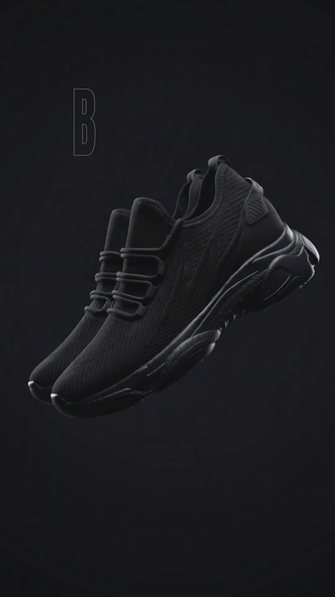 FORCIANO BLACKOUT Height Increasing Sneakers in black with premium leather upper, featuring 3.15-inch / 8 cm and 3.95-inch / 10 cm height increase.