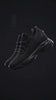 FORCIANO BLACKOUT Height Increasing Sneakers in black with premium leather upper, featuring 3.15-inch / 8 cm and 3.95-inch / 10 cm height increase.